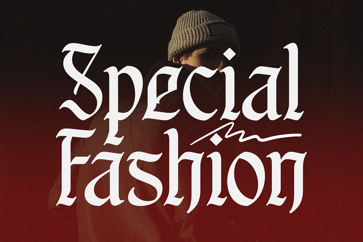 Mestiqa – Blackletter Font, a Blackletter Font by Pixesia Studio (Photo 4 of 11)
