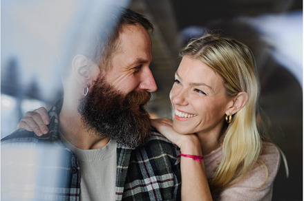 Mature couple spending Valentines