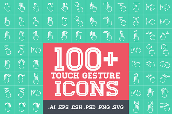 Touch Gesture Icons