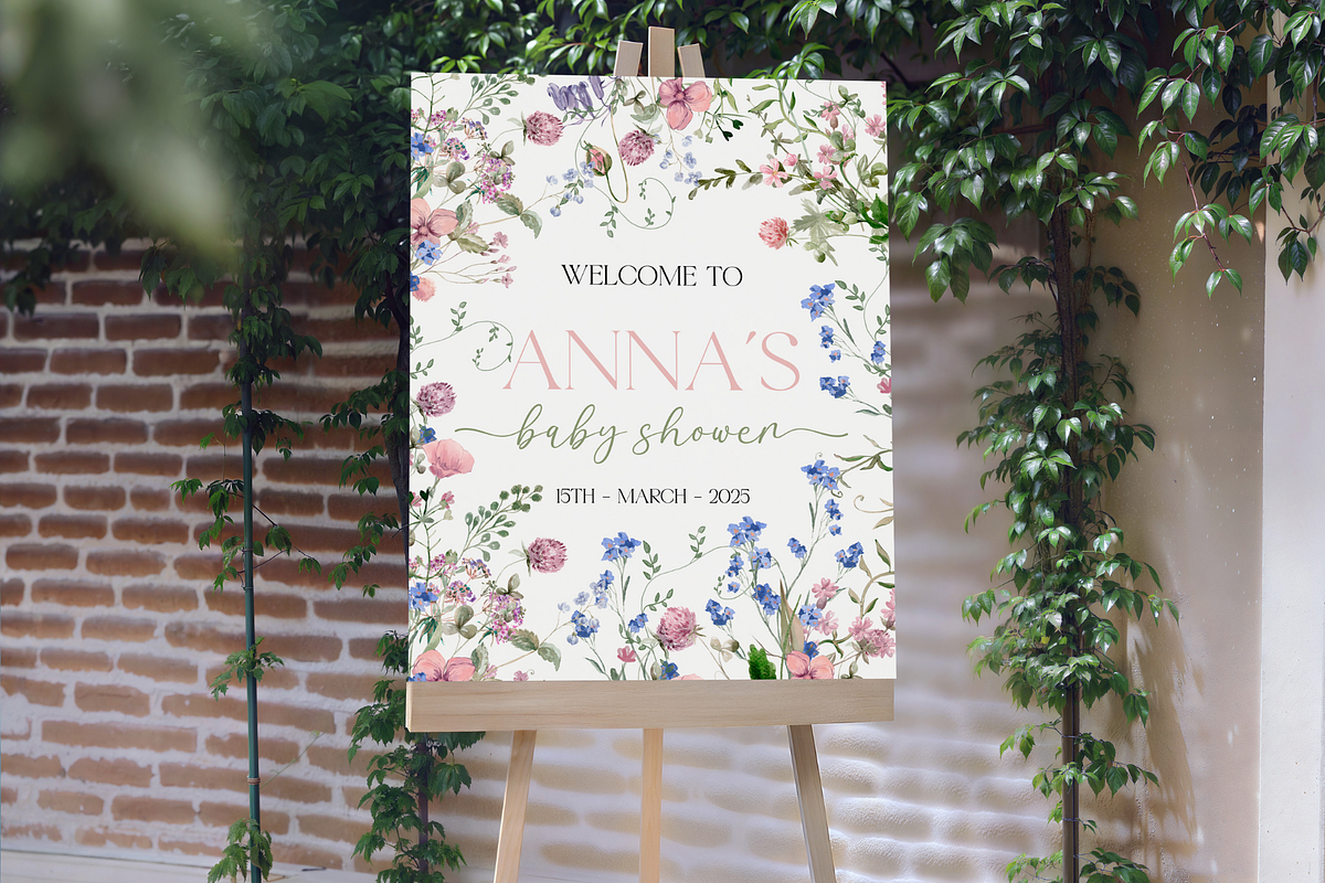 Baby in Bloom Shower Mega Bundle, an Invitation Template by Digital_Mind (Photo 9 of 9)