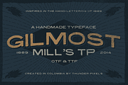 Gilmost Mill's TP, a Font by Thundr Co. (Thumbnail 2 of 5)