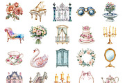 Watercolor Preppy French Feminine, an Illustration by Design Market (Thumbnail 2 of 3)