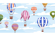 Hot air balloons flying templates, a Transportation Illustration by Good Studio (Thumbnail 3 of 8)