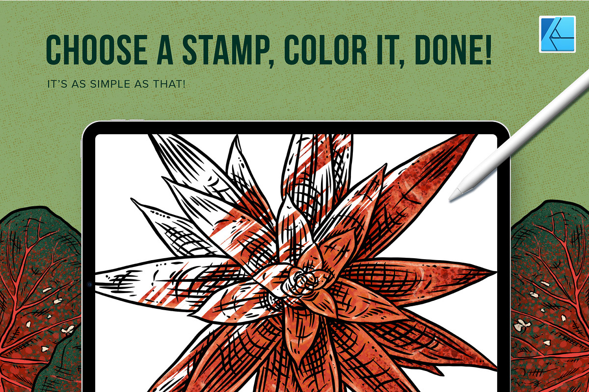 111 Tropical Stamps for Affinity, a Brush Add-On by Riveros Illustration (Photo 10 of 13)