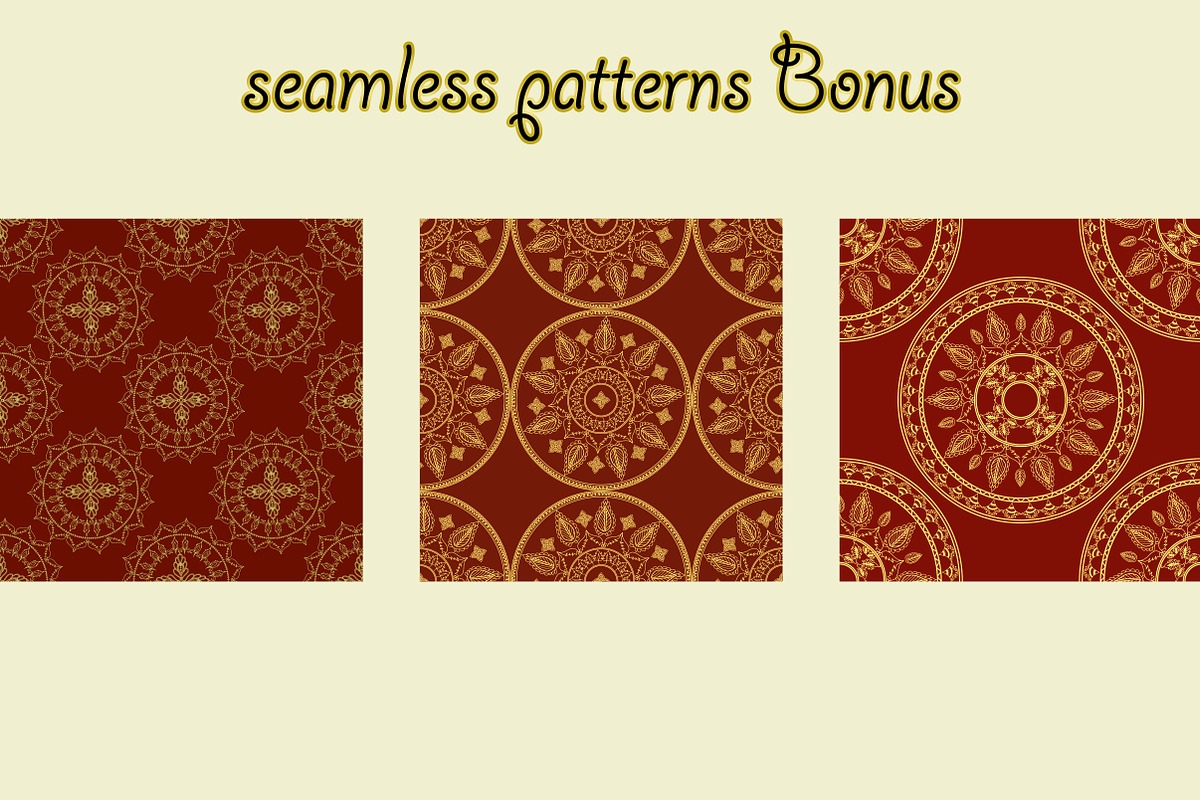 Set of 9 vector mandalas + bonus, a Background Graphic by artabramova (Photo 3 of 5)