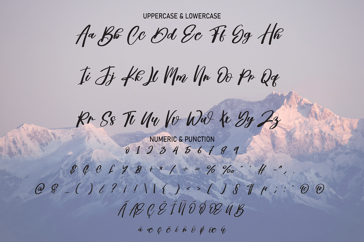 Mountain | Script Font, a Script Font by Scratchones (Photo 4 of 8)