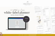 White Label Social Media Planner, a Stationery Template by ammarosedesignsllc (Thumbnail 1 of 10)