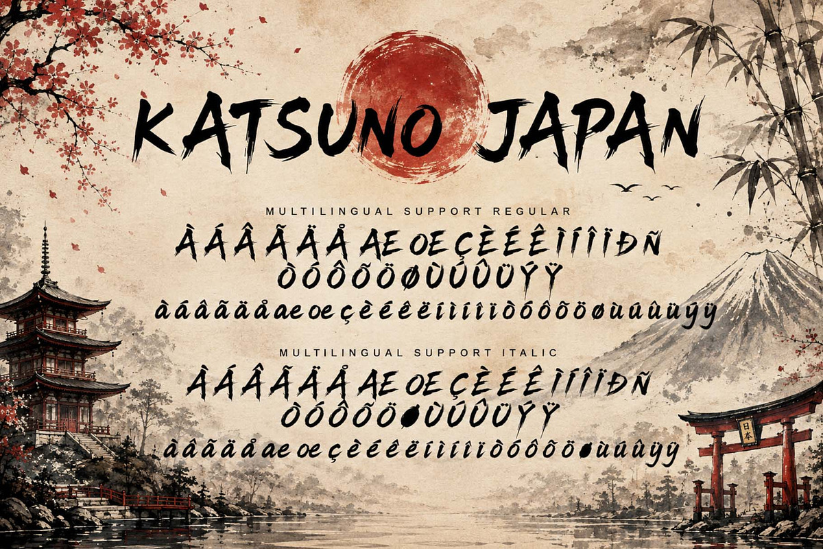 Katsuno Japan, a Handwritten Font by Yoga Letter (Photo 9 of 9)