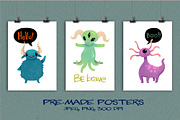 Charming Monsters Clipart & Patterns, an Illustration by LukaJreym (Thumbnail 6 of 11)