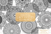 Pewter Grey Round Lace Doilies, an Illustration by Amanda Ilkov (Thumbnail 1 of 4)