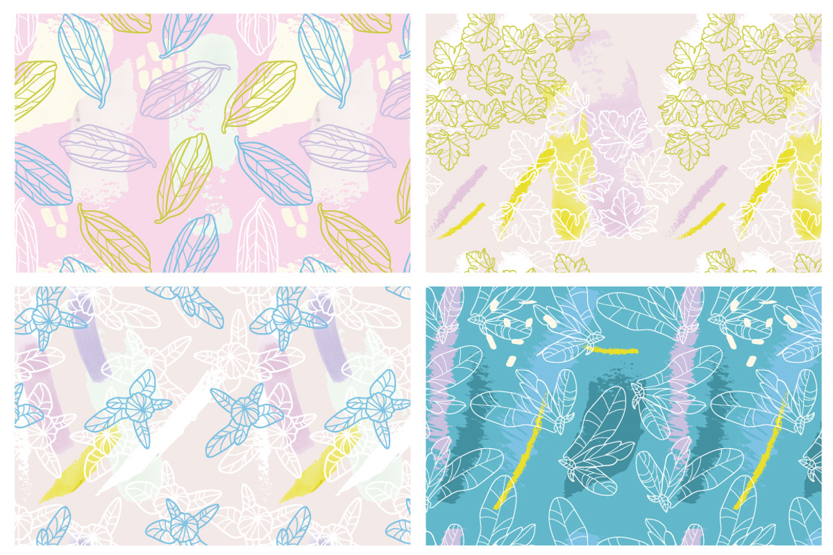 Botanical splash patterns, a Pattern Graphic by ItsDianaDesign (Photo 5 of 5)