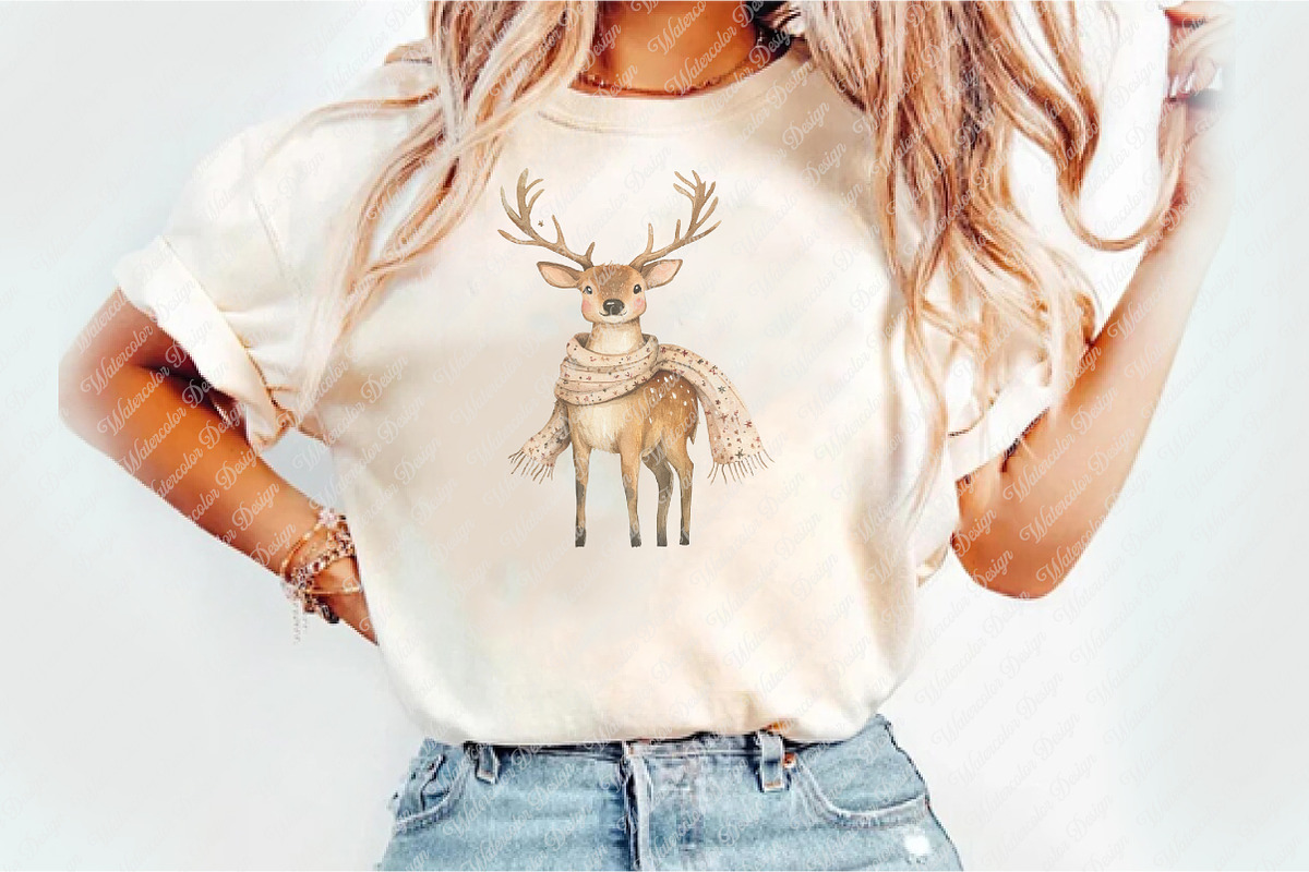 Watercolor Boho Woodland Animal Clip, an Illustration by Watercolor design (Photo 5 of 12)