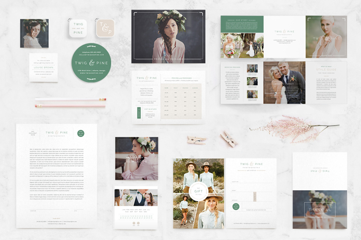 Twig & Pine II Welcome Packet, a Stationery Template by Red Met Yellow Creative (Photo 1 of 11)