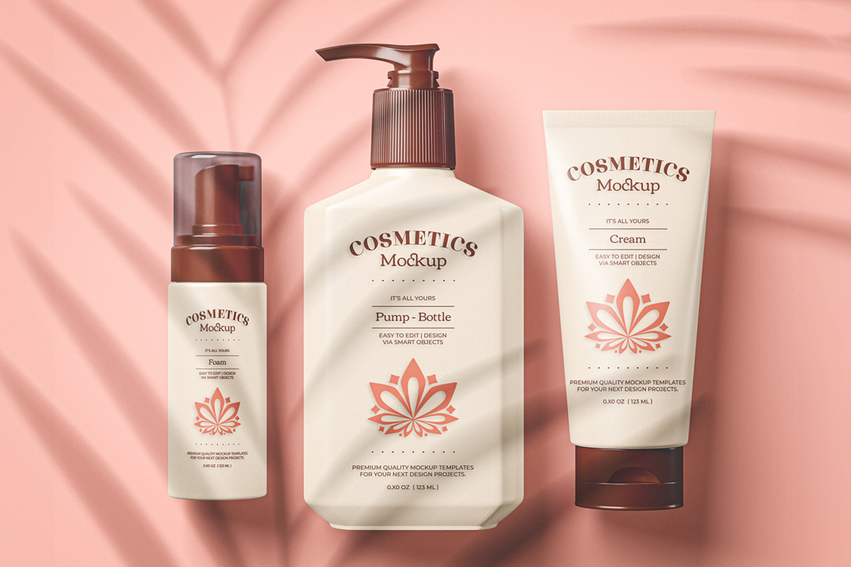 Cosmetic Cream Package Set Mockup, a Packaging Mockup by Se٧enStudio