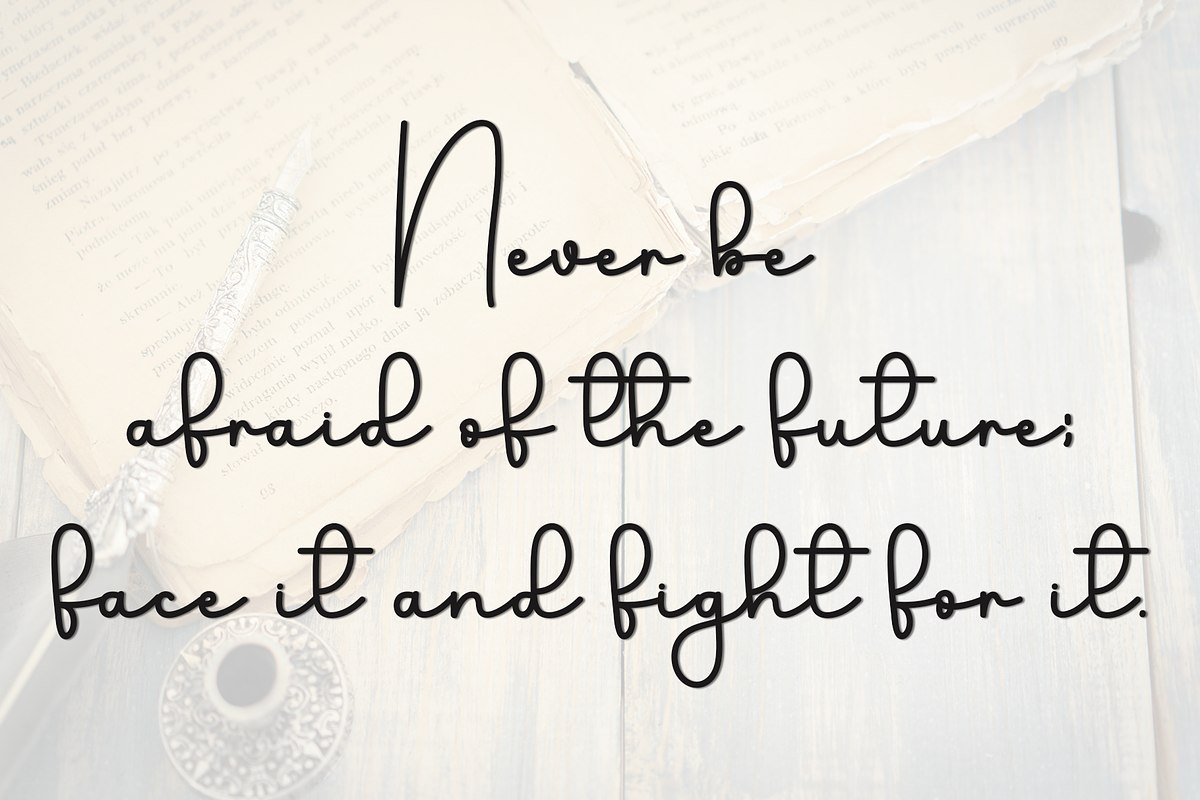 Simple Background, a Handwritten Font by InermediaSTUDIO (Photo 4 of 8)