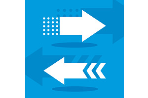 two white arrows, an Object Illustration by studiogstock