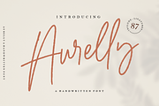 Aurelly Signature, a Script Font by Megi Satyo Widodo (Thumbnail 1 of 16)