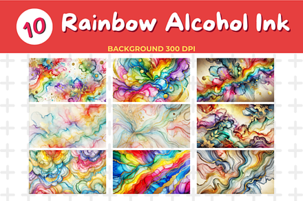 Rainbow Alcohol Ink Background