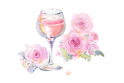 Wedding watercolor clipart set, an Illustration by masha gross (Thumbnail 2 of 4)