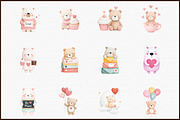 Valentine s Day Teddy Clipart, an Illustration by Sublimation Artist (Thumbnail 3 of 6)