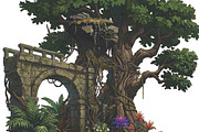 Lost Civilization Jungle Environment, a Background Graphic by 3D assets for your awesom (Thumbnail 2 of 3)