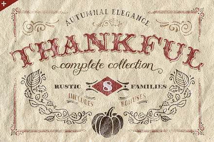 Thankful Complete, a Sans Serif Font by Ornaments of Grace