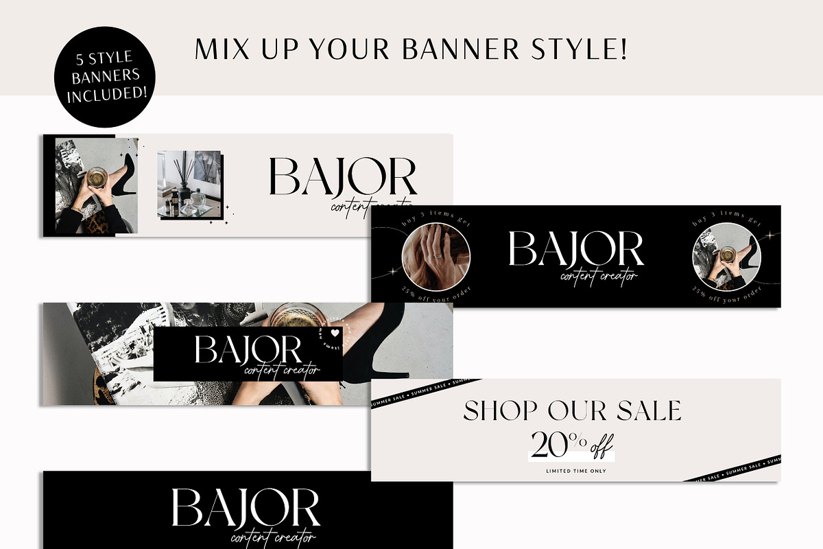 Modern Etsy Banner Set, a Branding & Logo Template by Macarons and Mimosas (Photo 8 of 9)