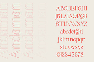 Andaman An Experimental Serif Font