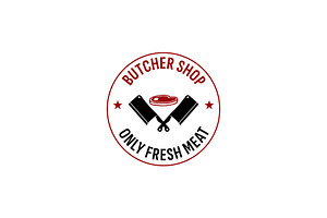 Butcher shop logo illustration, a Branding & Logo Template by Dyn Studio