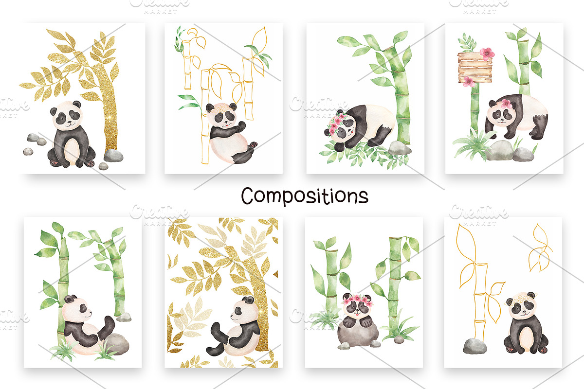 Panda Garden, an Animal Illustration by MayaNavits (Photo 10 of 19)