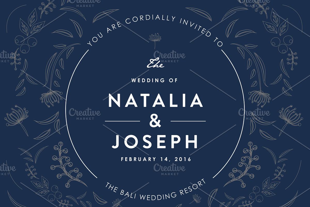 Beautifully illustrated wedd invites, an Invitation Template by Laffmate (Photo 2 of 4)