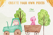 Farm Animals Watercolor Clipart, an Animal Illustration by LeMagiqueBoutique (Thumbnail 6 of 8)