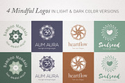 Mindful Mandala Logo Pack Canva & AI, a Branding & Logo Template by Elibee (Thumbnail 2 of 9)