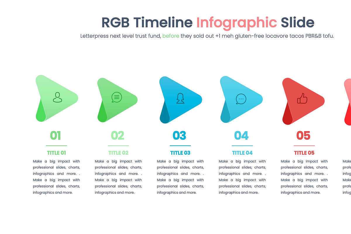 RGB Timeline PowerPoint Slides, a Presentation Template by Pulsecolor