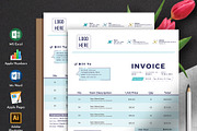 Invoice Template Excel Word Pages, a Stationery Template by Tbunny (Thumbnail 1 of 5)