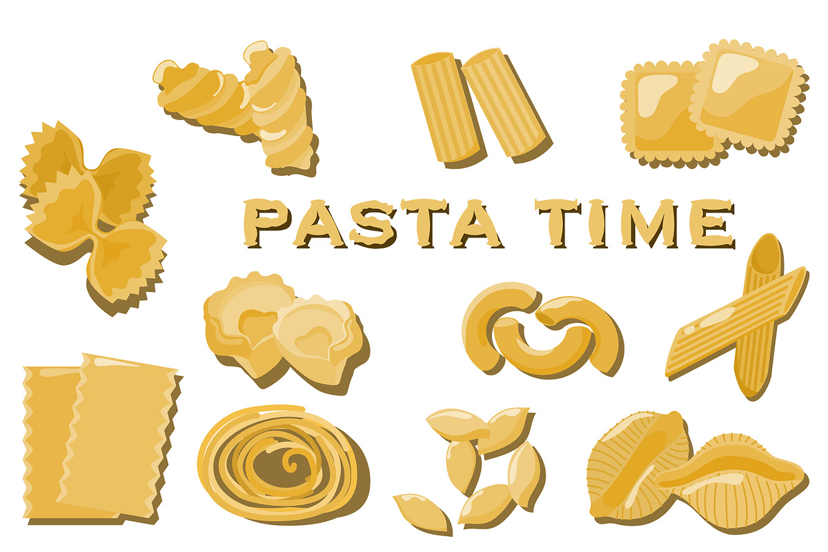 Pasta Time Clipart Set Italian Food, an Object Graphic by Vaniuta_Art (Photo 1 of 3)
