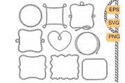 Rope Frame Bundle Rope Lasso SVG PNG, a Graphic by TanchaArt (Thumbnail 1 of 3)