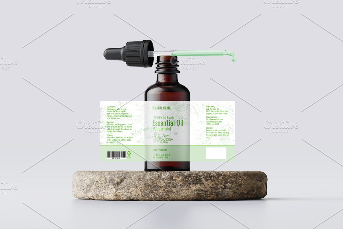 Essential Oil Label Template, an Object Graphic by Dev.Rawat21 (Photo 3 of 5)