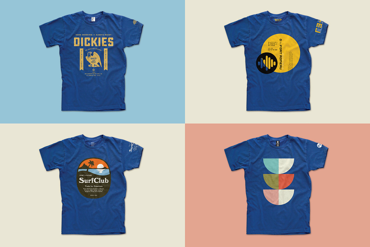 Blue T-shirt Mockup, a Shirt Mockup by Komet & Flicker (Photo 3 of 7)