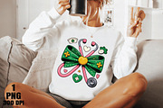 St. Patrick’s Day Nurse Bow PNG, an Illustration by Daily.Designs (Thumbnail 5 of 5)