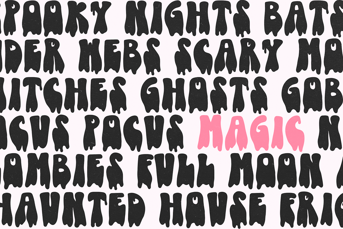 Ghostly | Dripping Halloween Font, a Handwritten Font by KA Designs (Photo 7 of 12)