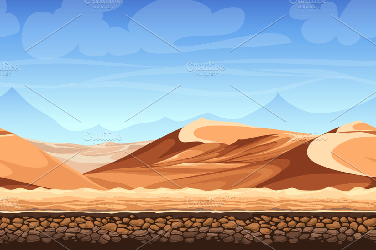 Palm trees in desert, an Illustration by Nearbirds (Photo 2 of 2)