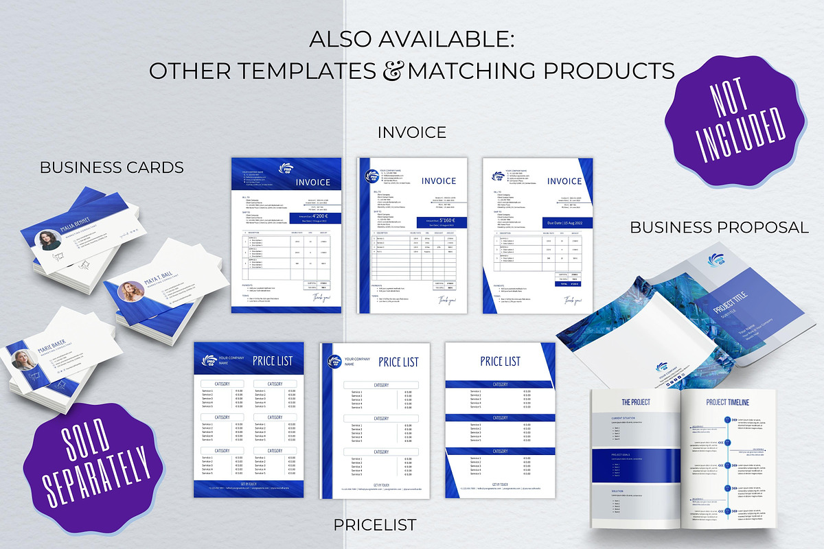 Letterhead Word Template Bundle, a Stationery Template by B2 Studio (Photo 9 of 10)