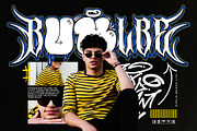 Bubble Core Graffiti Mix Metal Font, a Blackletter Font by alit design (Thumbnail 7 of 22)