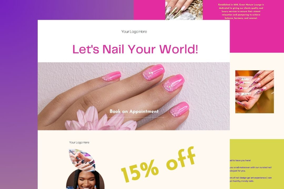 CANVA WEBSITE Template SALON SERVICE, a Landing Page Template by Deepa Template Studio (Photo 5 of 8)