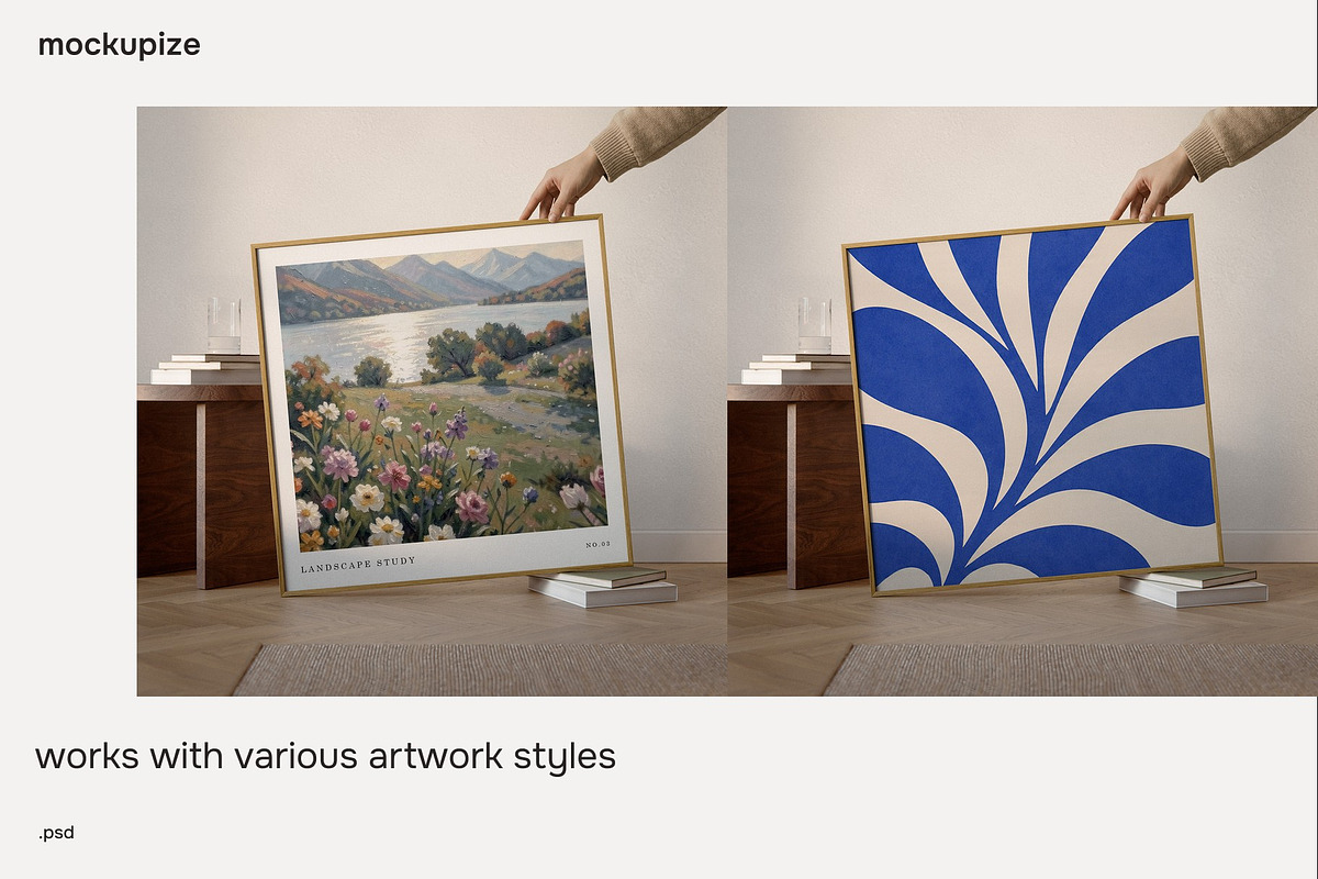 Square Person Holding Frame Mockup, a Household Mockup by mockupize (Photo 5 of 7)