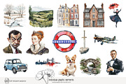 90 Great Britain clip art, a Decorative Illustration by Poppy Lane Studio (Thumbnail 3 of 11)