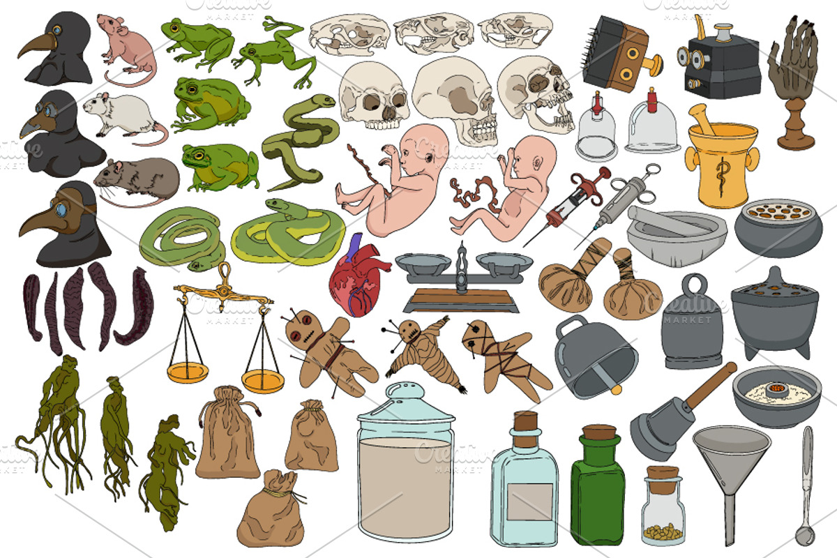 Apothecary & Curiosities vector, an Object Illustration by Elena Mykhailenko (Photo 4 of 7)