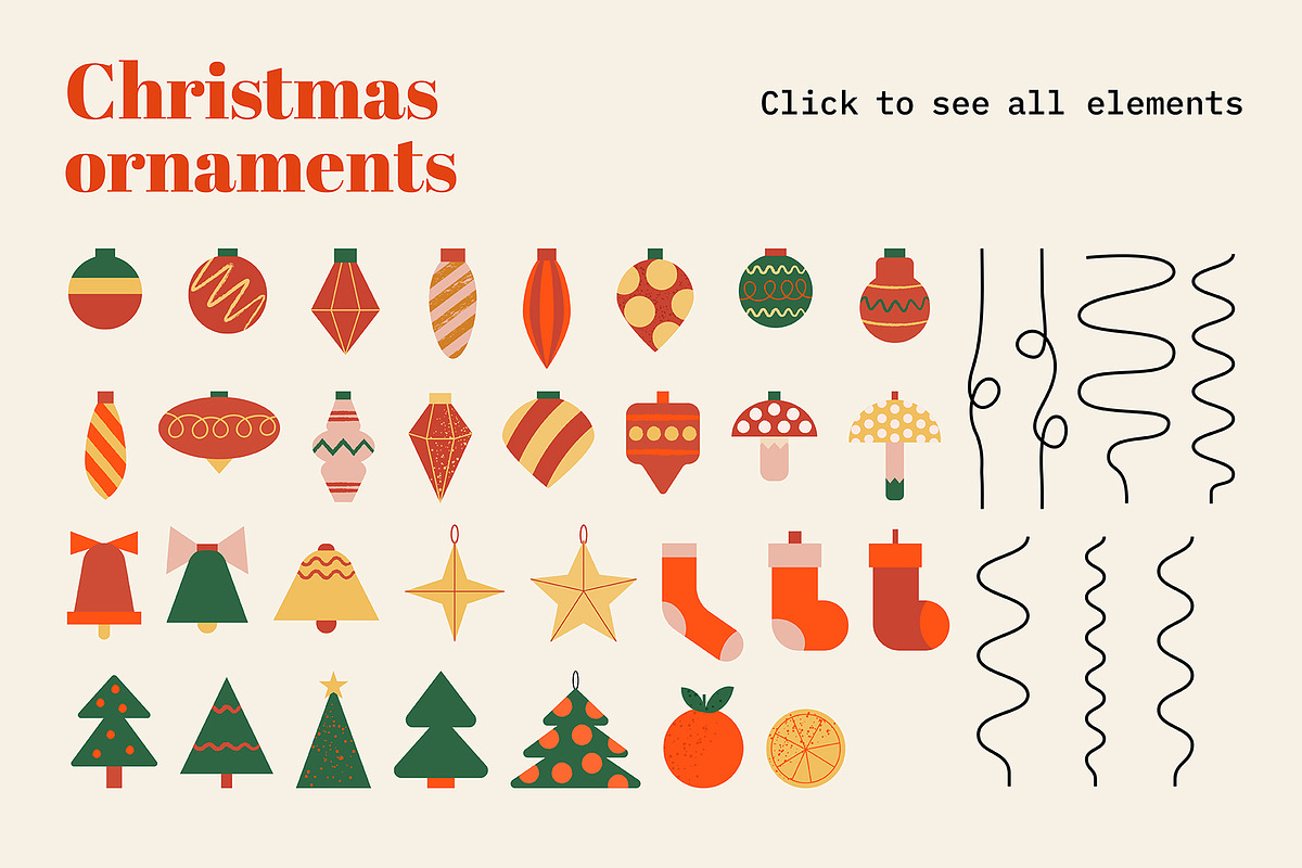 Abstract Christmas Collection, an Object Graphic by Felizabeth Design (Photo 3 of 11)