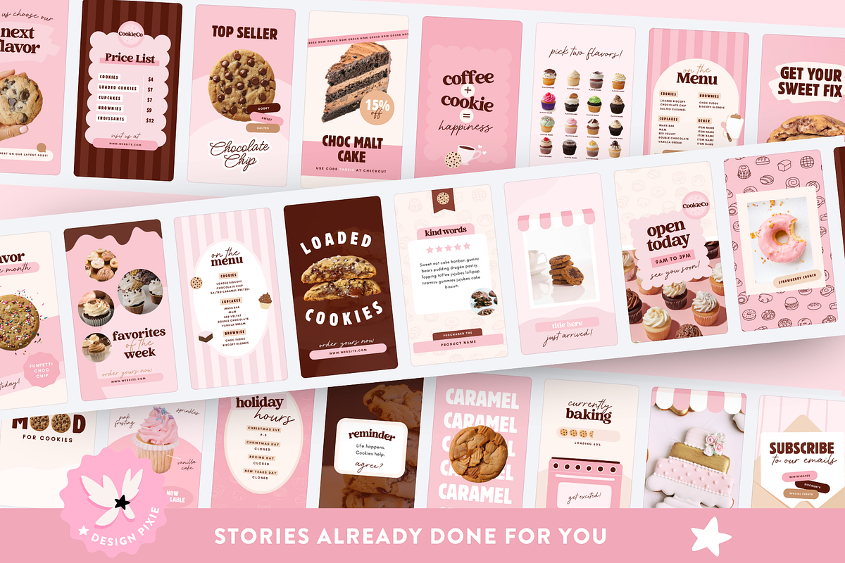 Bakery Instagram Templates Canva, a Social Media Template by Design Pixie (Photo 4 of 7)